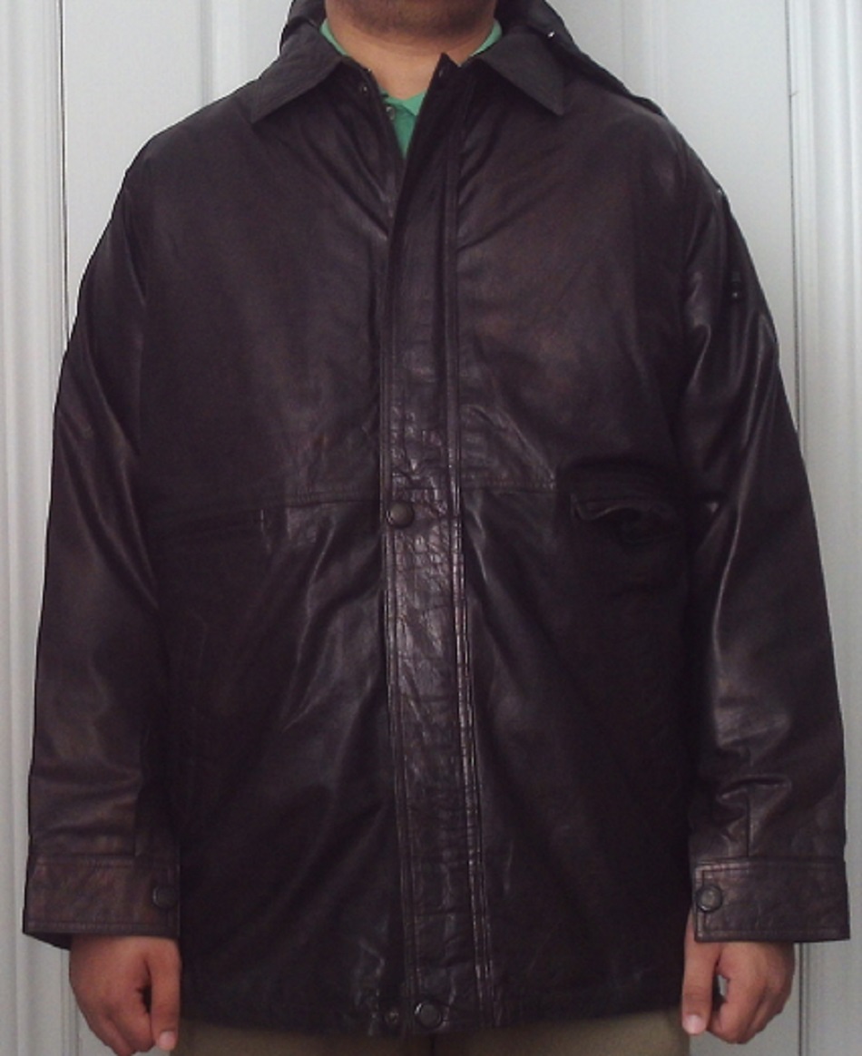 Genuine Leather Stylish Black Copper Jacket