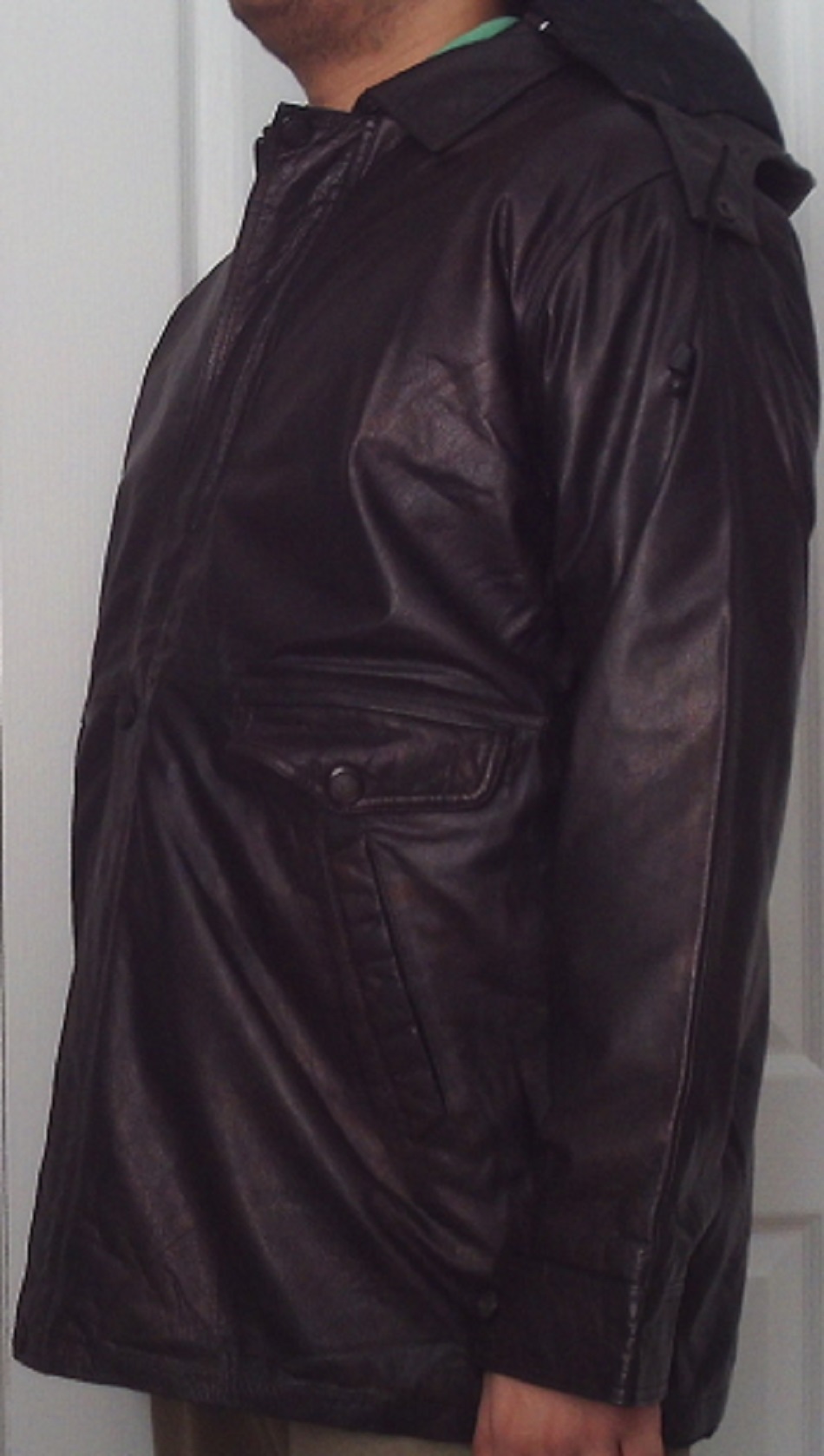 Genuine Leather Stylish Black Copper Jacket