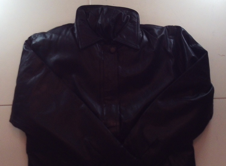 Genuine Leather Black Double Lining with Hoodie