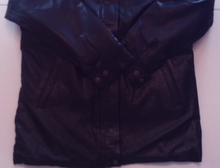 Genuine Leather Black Double Lining with Hoodie