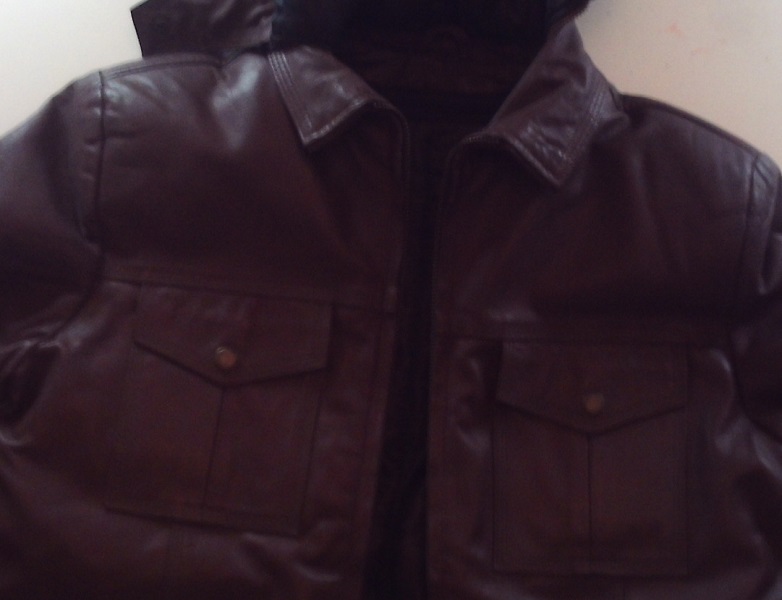 Small Size Leather Brown Double Lining