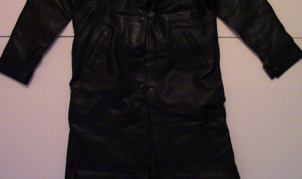 Genuine Leather Long Black Double Lining Jacket